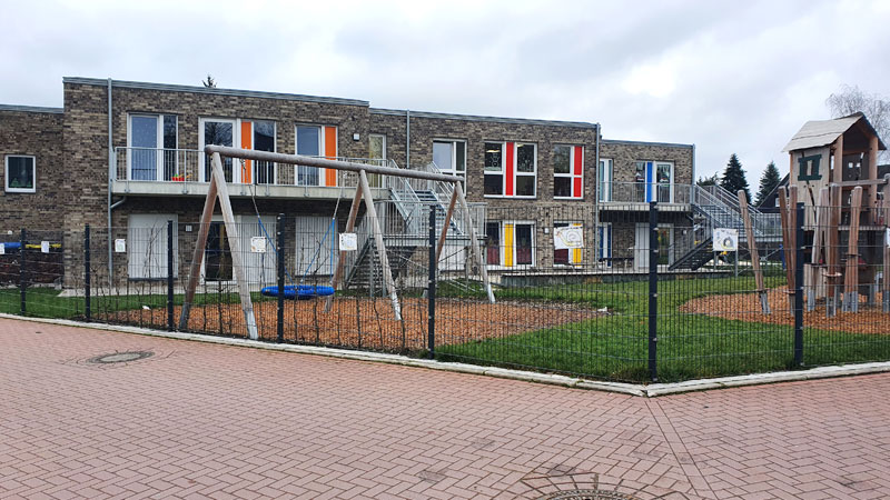 Frontalansicht Neubau Kindertagesstätte in Castrop-Rauxel